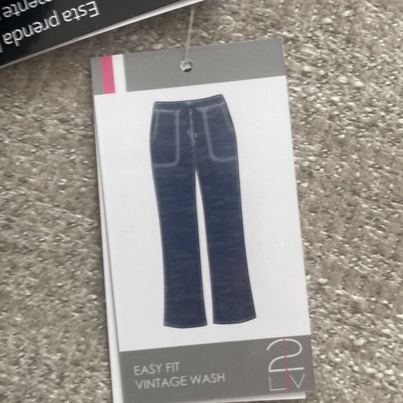 2 LV Easy Fit Vintage Wash pull on pants Size Medium NWT - Picture 8 of 10
